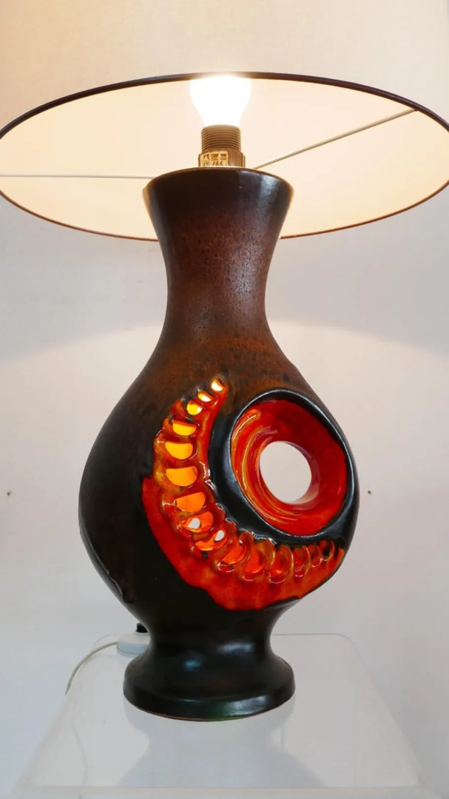 Clearance Pamono Fat Lava Ceramic Lamp by Walter Gerhards, Germany, 1970s