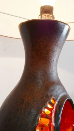 Clearance Pamono Fat Lava Ceramic Lamp by Walter Gerhards, Germany, 1970s