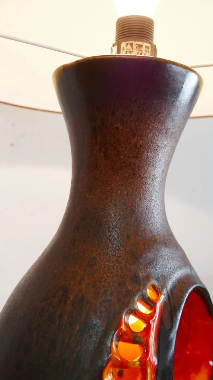 Clearance Pamono Fat Lava Ceramic Lamp by Walter Gerhards, Germany, 1970s