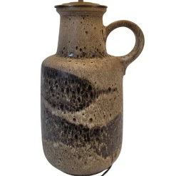 Sale Pamono Fat Lava Ceramic Lamp with Original Shade from Scheurich Keramik, 1960s
