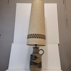 Sale Pamono Fat Lava Ceramic Lamp with Original Shade from Scheurich Keramik, 1960s