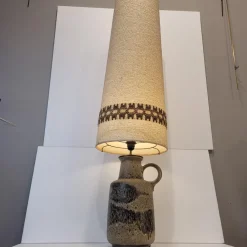 Sale Pamono Fat Lava Ceramic Lamp with Original Shade from Scheurich Keramik, 1960s
