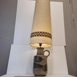 Sale Pamono Fat Lava Ceramic Lamp with Original Shade from Scheurich Keramik, 1960s