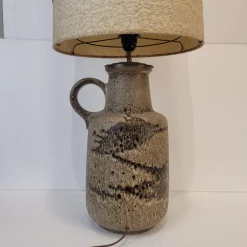 Sale Pamono Fat Lava Ceramic Lamp with Original Shade from Scheurich Keramik, 1960s