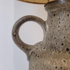 Sale Pamono Fat Lava Ceramic Lamp with Original Shade from Scheurich Keramik, 1960s