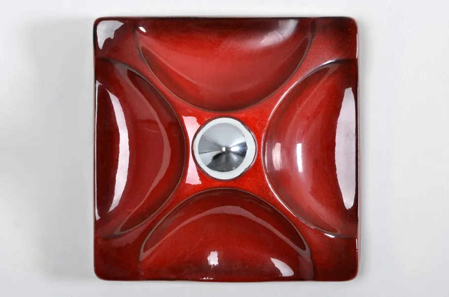 New Pamono Fat Lava Ceramic Sconce from Hustadt Leuchten, 1970s