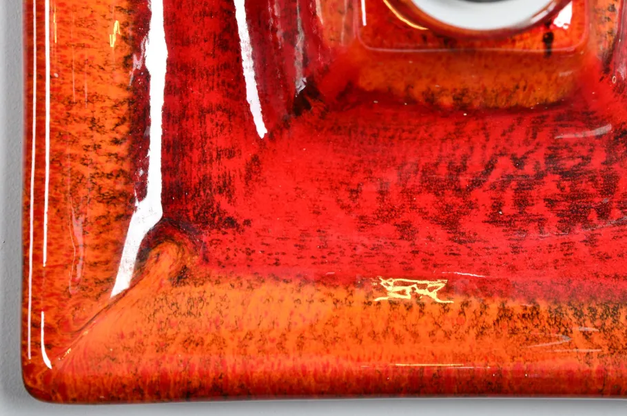 Clearance Pamono Fat Lava Ceramic Sconce from Hustadt Leuchten, 1970s