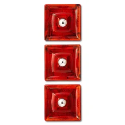 Discount Pamono Fat Lava Ceramic Wall Lights in Red Orange from Hustadt Leuchten Arnsberg, Germany, 1970s, Set of 3