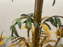 New Pamono Faux Bamboo Tole Palm Tree Chandelier, France, 1950s