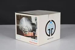 Pamono Fiber Optic and Chrome Round Table Lamp by Cima International, Italy, 1970s