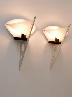 New Pamono Filicudara Sconces by Steve Lombarti for Artemide, Italy, 1980s, Set of 2