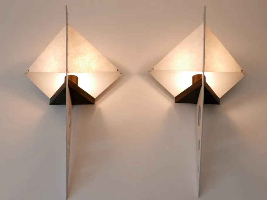 New Pamono Filicudara Sconces by Steve Lombarti for Artemide, Italy, 1980s, Set of 2