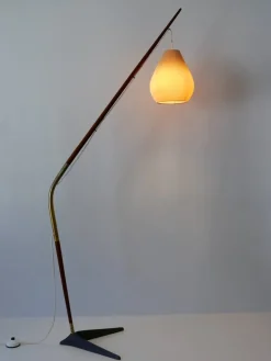 New Pamono Fishing Pole Floor Lamp by Svend Aage Holm Sørensen for from Holm Sørensen & Co, Denmark, 1950s