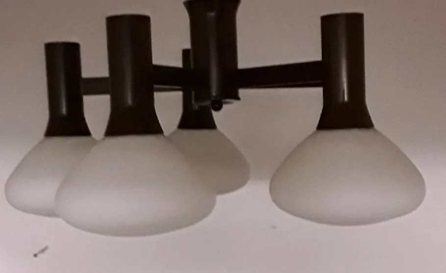 New Pamono Flat Ceiling Lamp from Hadar-Leuchten, 1970s