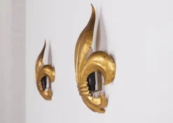 Online Pamono Fleur-De-Lys Wall Lights, 1970s, Set of 2