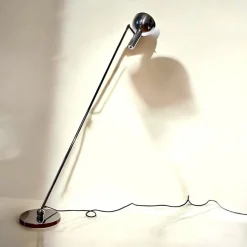 Pamono Flexible Reading Light Floor Lamp from Hala Zeist, designed by Herman Busquet, Mod. Ball in the Base, 1960s, Mid-Century