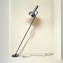 Pamono Flexible Reading Light Floor Lamp from Hala Zeist, designed by Herman Busquet, Mod. Ball in the Base, 1960s, Mid-Century