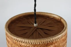 Discount Pamono Flexible Wall Light in Brass and Cane in the style of Paavo Tynell, Denmark, 1950s