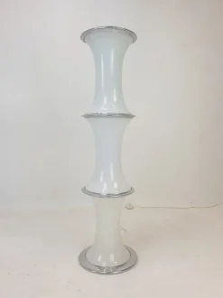 Pamono Floor Lamp in Bamboo by Enrico Tronconi for Vistosi, 1970s