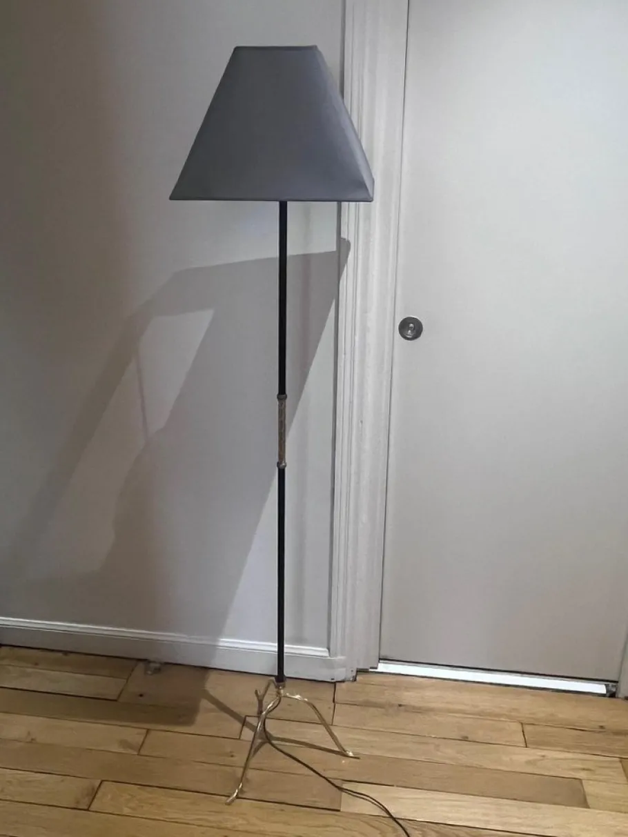 New Pamono Floor Lamp in Brass & Metal, 1950s