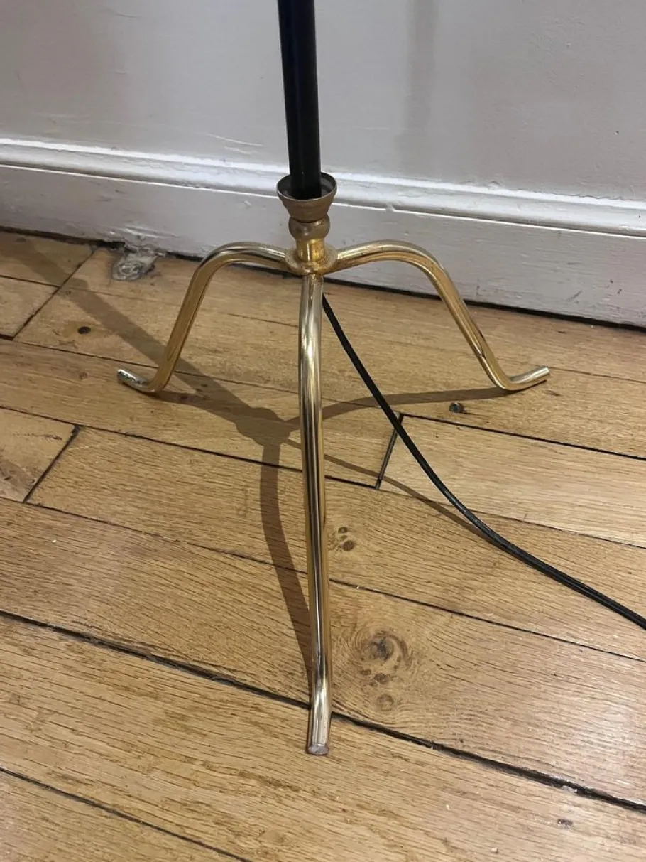 New Pamono Floor Lamp in Brass & Metal, 1950s