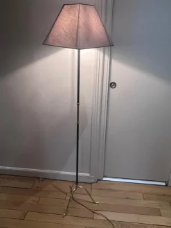 New Pamono Floor Lamp in Brass & Metal, 1950s