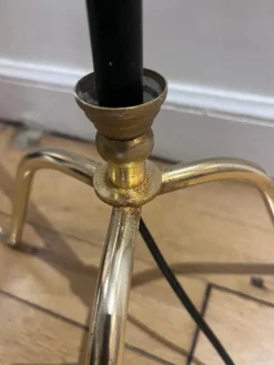 New Pamono Floor Lamp in Brass & Metal, 1950s