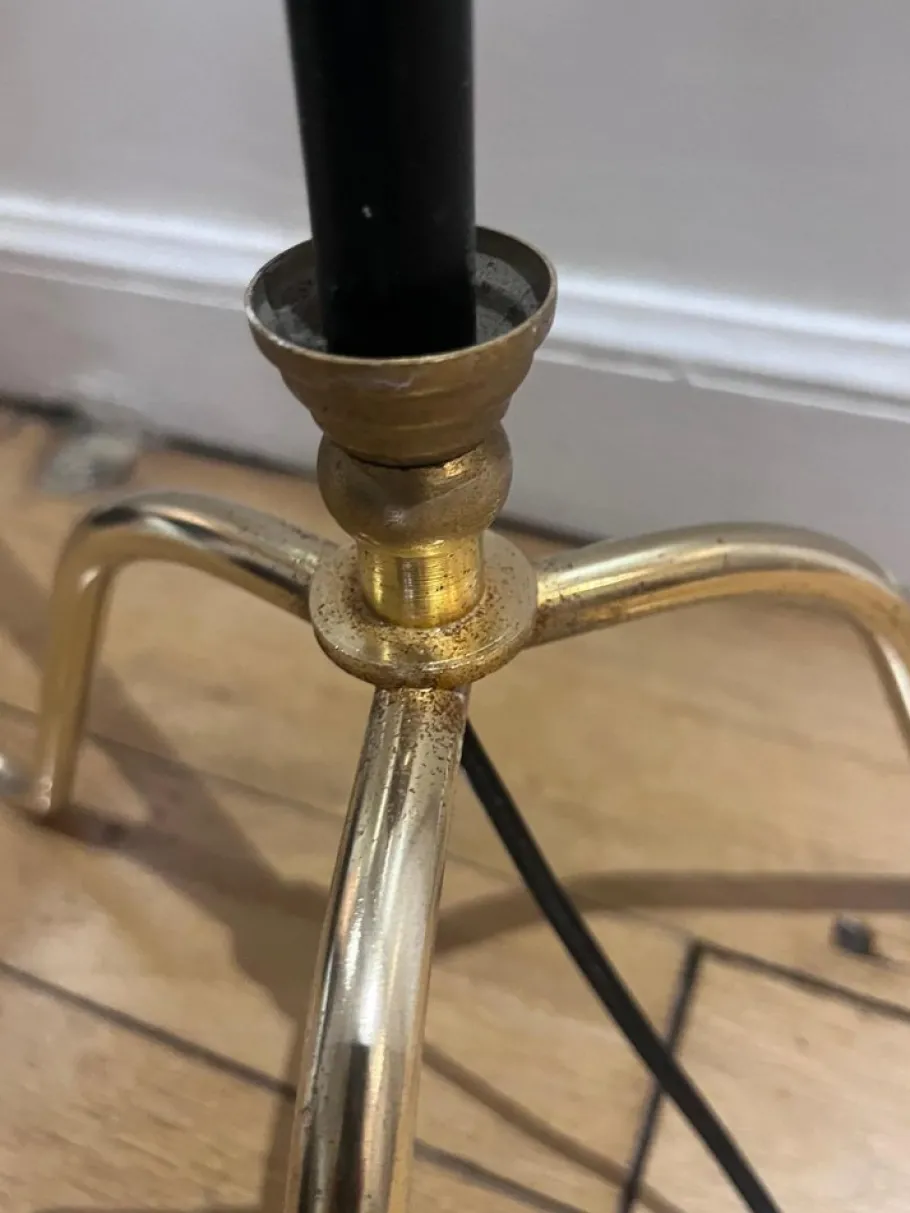 New Pamono Floor Lamp in Brass & Metal, 1950s