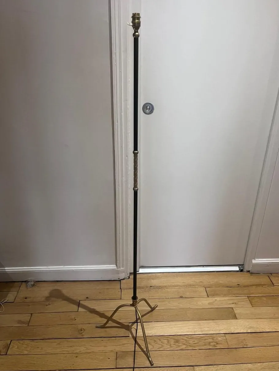 New Pamono Floor Lamp in Brass & Metal, 1950s