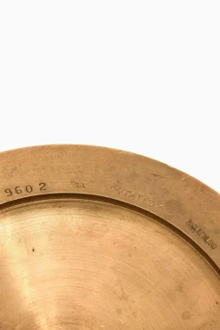 Pamono Floor Lamp in Brass and Cane attributed to Paavo Tynell, 1950s