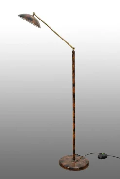Discount Pamono Floor Lamp in Brass and Celluloid