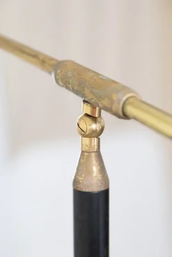 Discount Pamono Floor Lamp in Brass and Metal from Stilnovo, 1950s