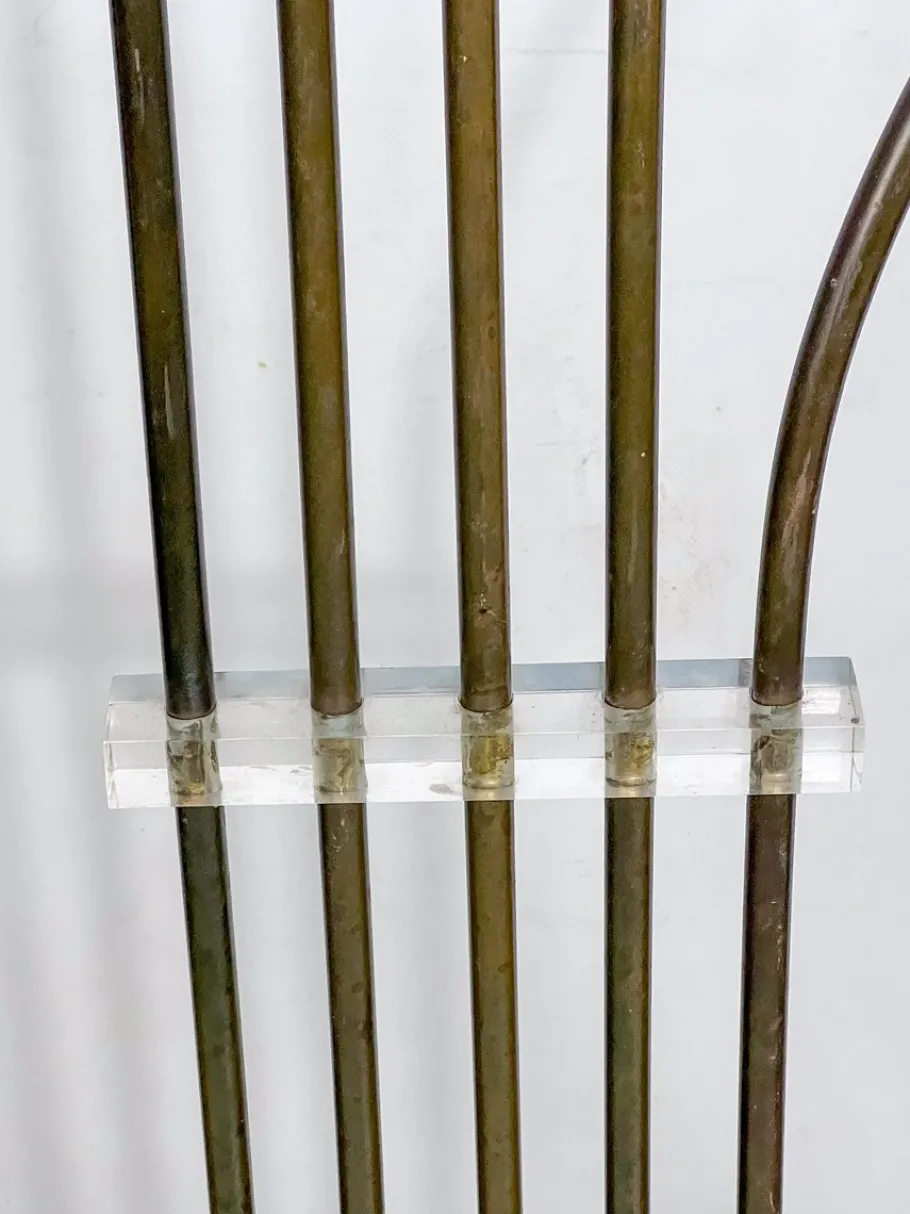 Hot Pamono Floor Lamp in Brass and Travertine attributed to Goffredo Reggiani, Italy, 1960s