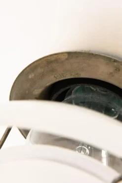 Discount Pamono Floor Lamp in Bronze and Brass with Glass Shades attributed to Poul Henningsen, 1940s