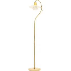 Sale Pamono Floor Lamp in Bronze and Brass with Glass Shades attributed to Poul Henningsen, 1940s