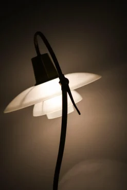 Sale Pamono Floor Lamp in Bronze and Brass with Glass Shades attributed to Poul Henningsen, 1940s