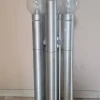 Best Pamono Floor Lamp in Brushed Aluminum Tubes and Murano Glass, Italy, 1970s