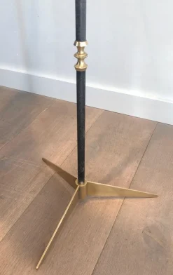 New Pamono Floor Lamp in Brushed Metal and Brass