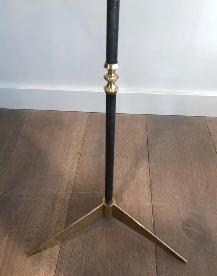 New Pamono Floor Lamp in Brushed Metal and Brass
