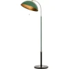 New Pamono Floor Lamp in Frame in White Metal and Green attributed to Harald Notini, 1930s