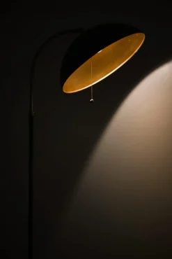 New Pamono Floor Lamp in Frame in White Metal and Green attributed to Harald Notini, 1930s