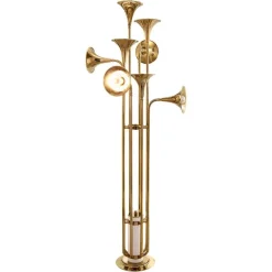 Outlet Pamono Floor Lamp in Gold and Brass