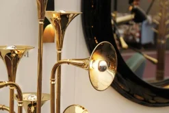 Outlet Pamono Floor Lamp in Gold and Brass