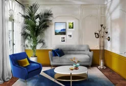 Outlet Pamono Floor Lamp in Gold and Brass