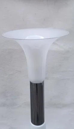 Discount Pamono Floor Lamp in Opaline Glass