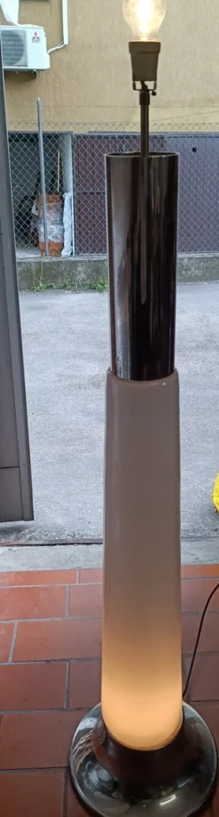 Discount Pamono Floor Lamp in Opaline Glass