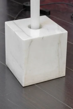 Hot Pamono Floor Lamp in Opaline Glass by Ludovico Diaz de Santillana for Venini, 1982