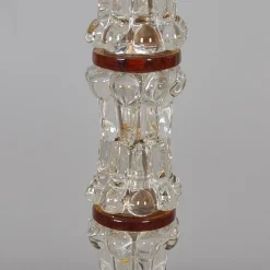 Clearance Pamono Floor Lamp in Orange and Clear Glass attributed to Carl Fagerlund for Orrefors, Sweden, 1960s