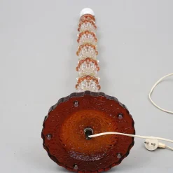 Clearance Pamono Floor Lamp in Orange and Clear Glass attributed to Carl Fagerlund for Orrefors, Sweden, 1960s