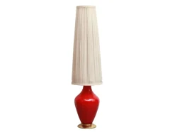 Online Pamono Floor Lamp in Red Glass, 1955